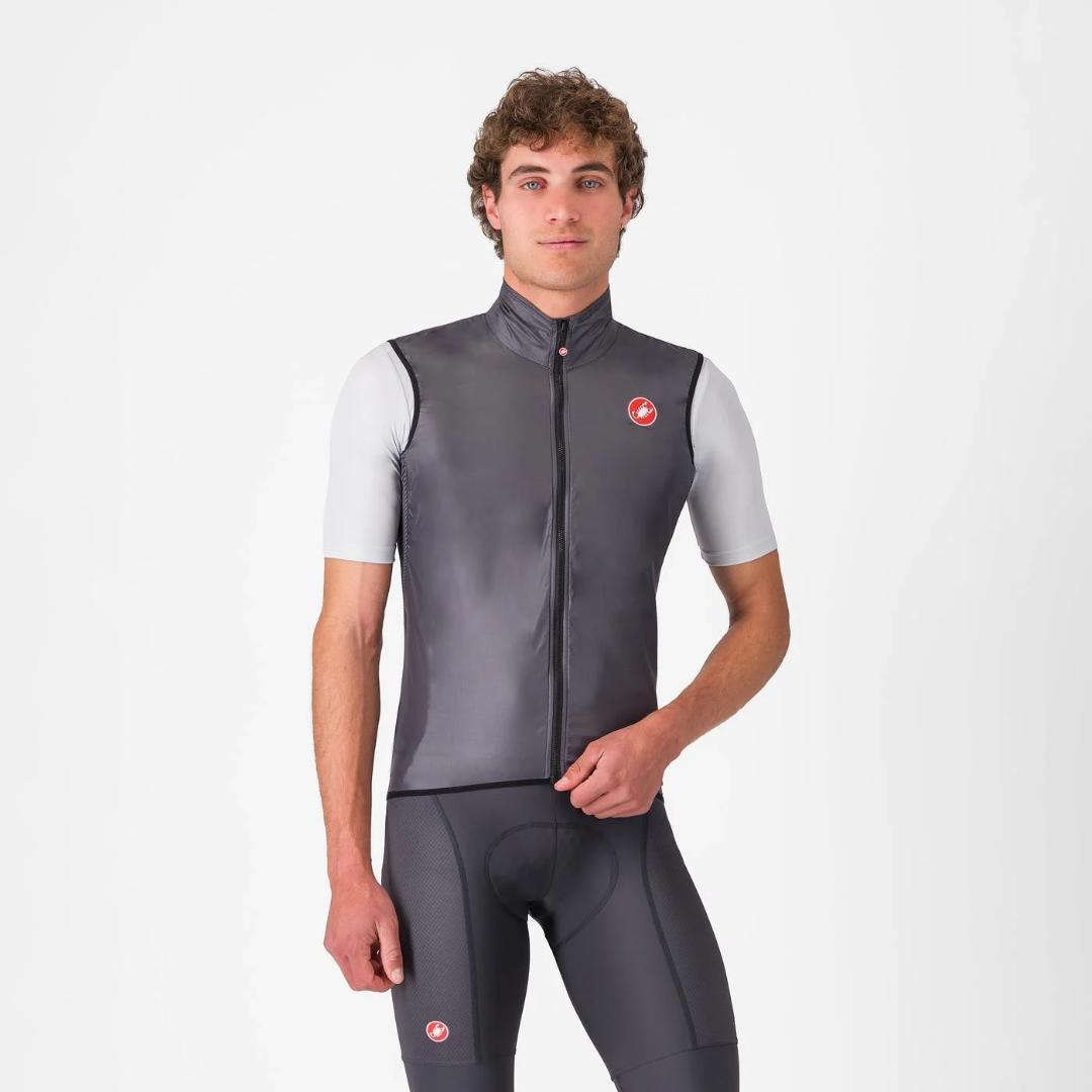 Castelli ウィンドジレ　ARIA VEST XS ダークグレー
