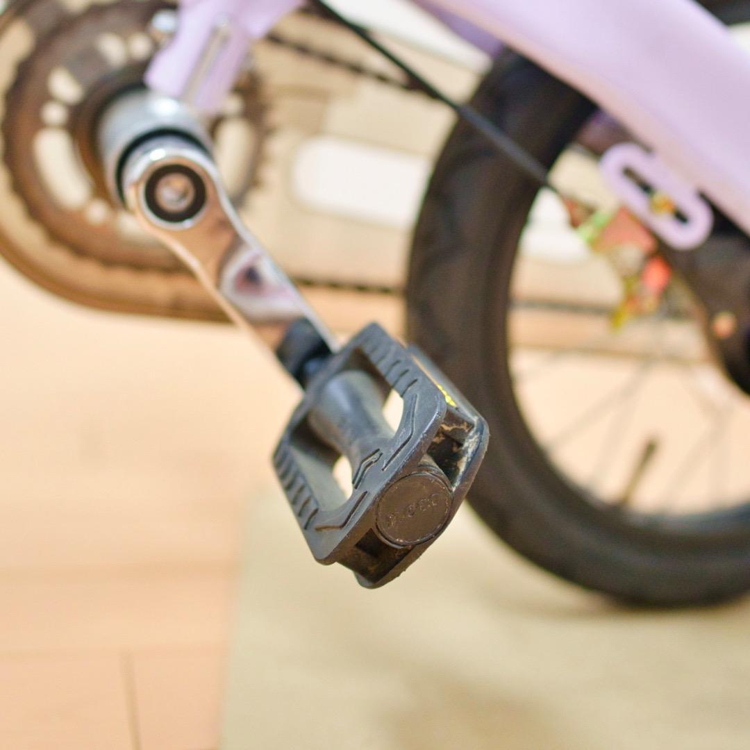 【室内保管】自転車デビューに最適！へんしんバイクX14（14インチ）パープル 紫