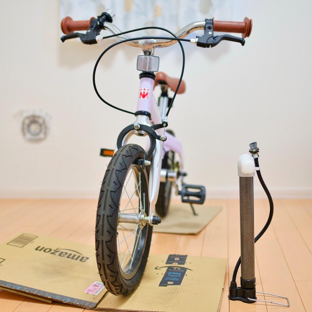 【室内保管】自転車デビューに最適！へんしんバイクX14（14インチ）パープル 紫