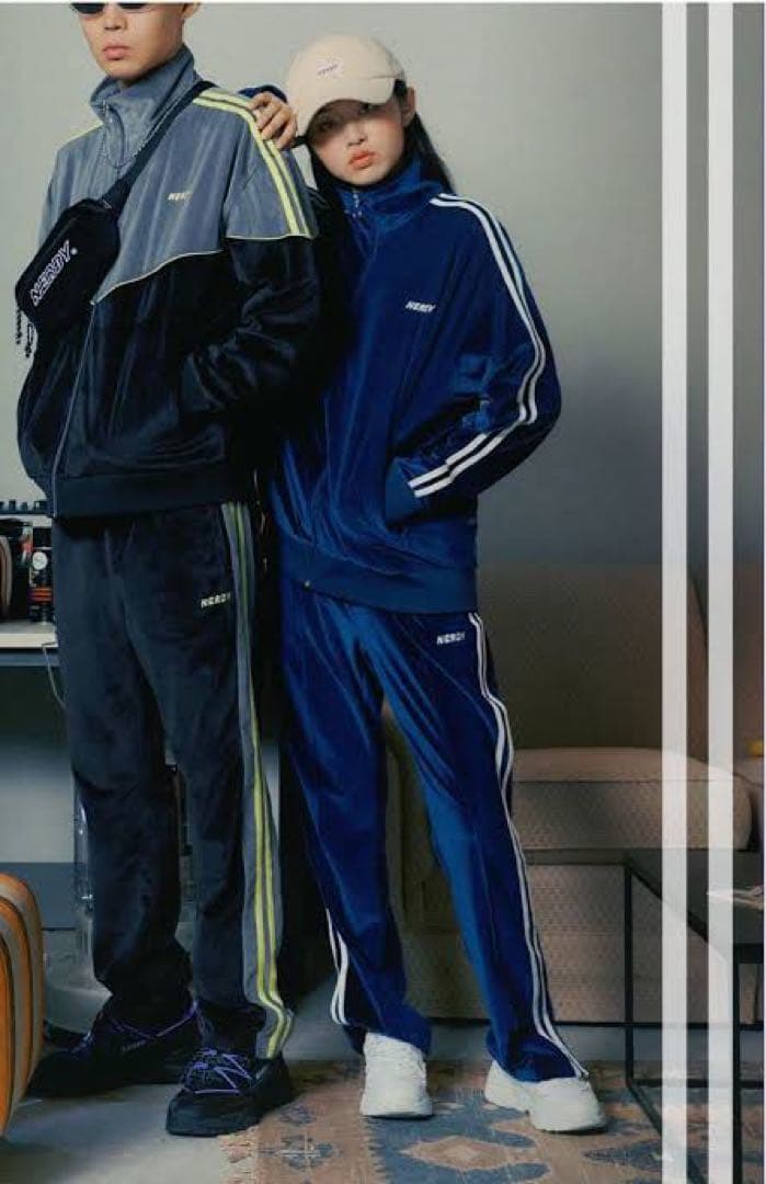 nerdy ジャージ　セットアップ　コーデュロイ　S