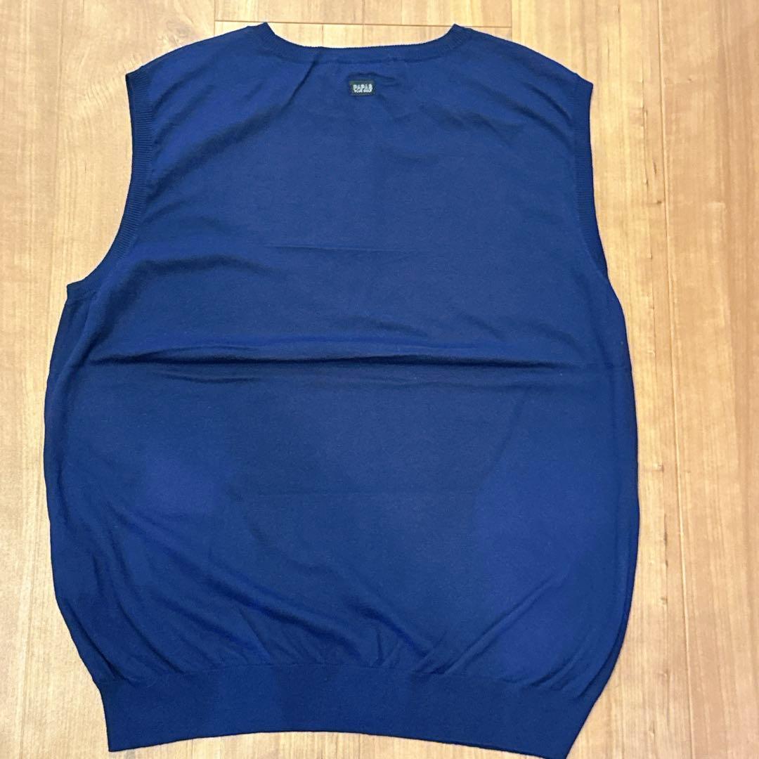 【数回着用・美品】PAPAS パパスプラス ベスト PLUS GOLFネイビー