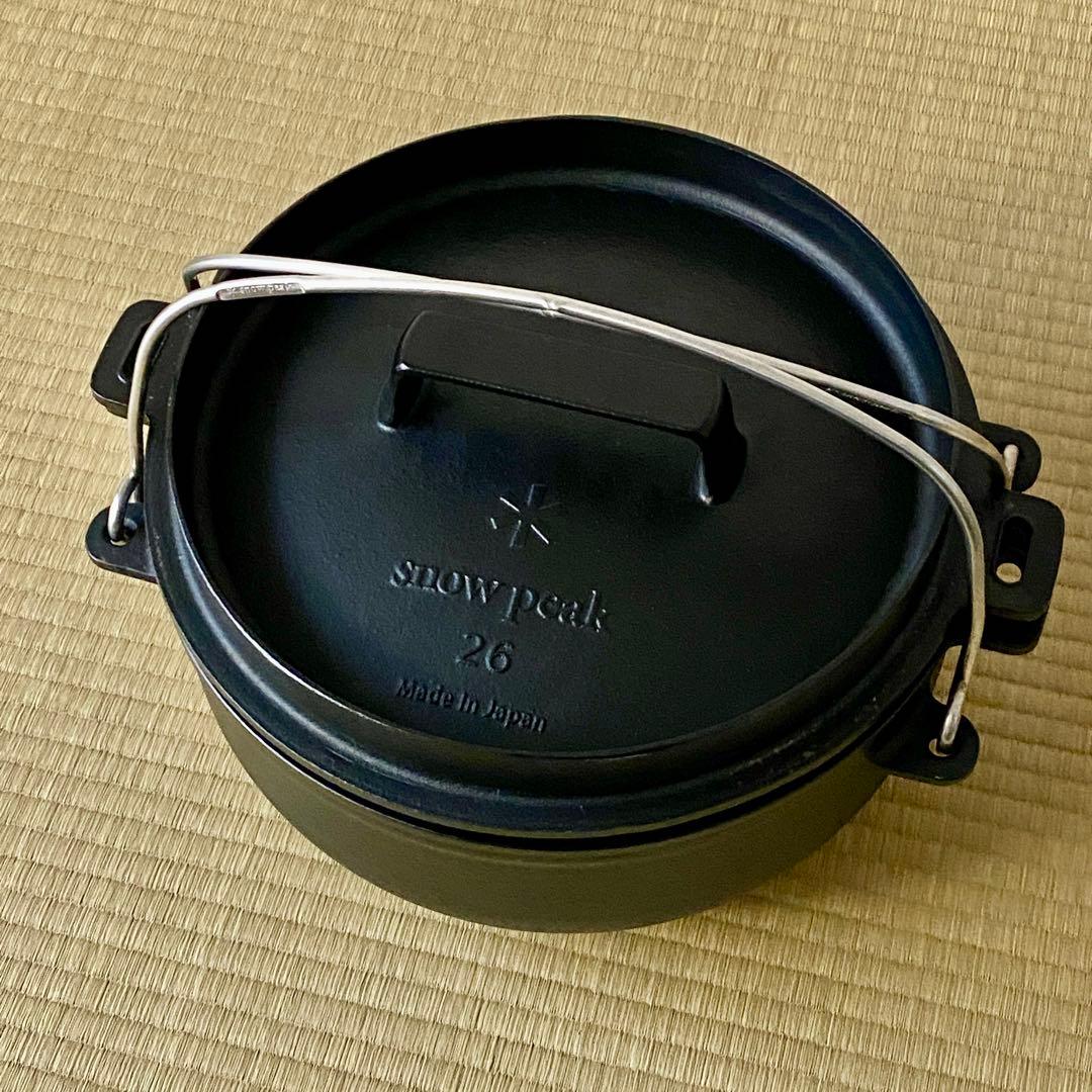 【＊ perk】《超美品》スノーピークの和鉄 ダッチオーブン 26