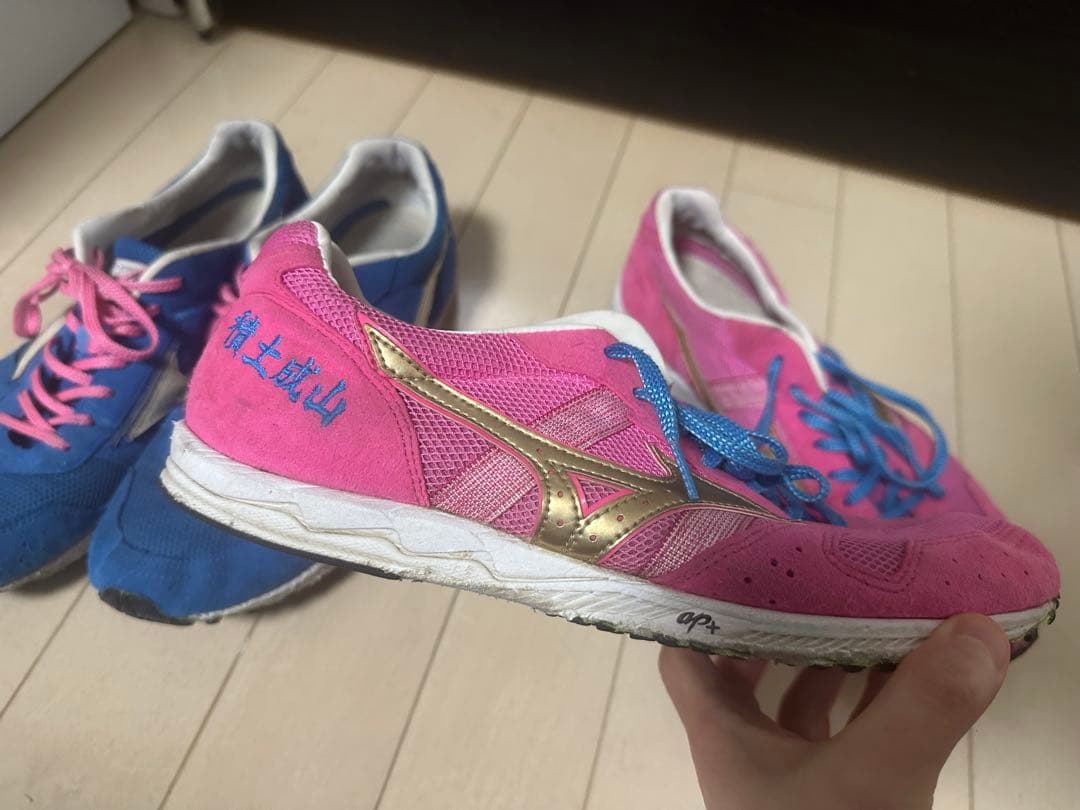 Mizuno オーダー ウェーブクルーズ 青 ピンク
