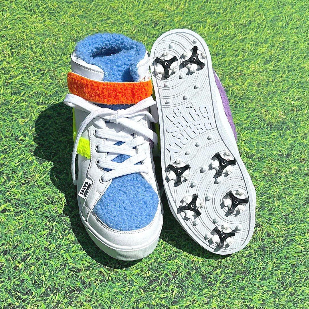 536★パーリーゲイツ定価41,800円レディースシューズカラフルボア24.5