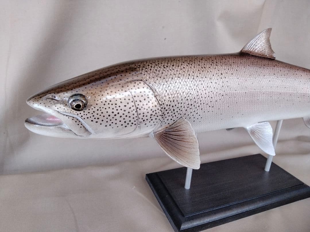 ハンドメイド　46cmイトウ フィギュア　レプリカ　ルアー釣り　プレゼントに