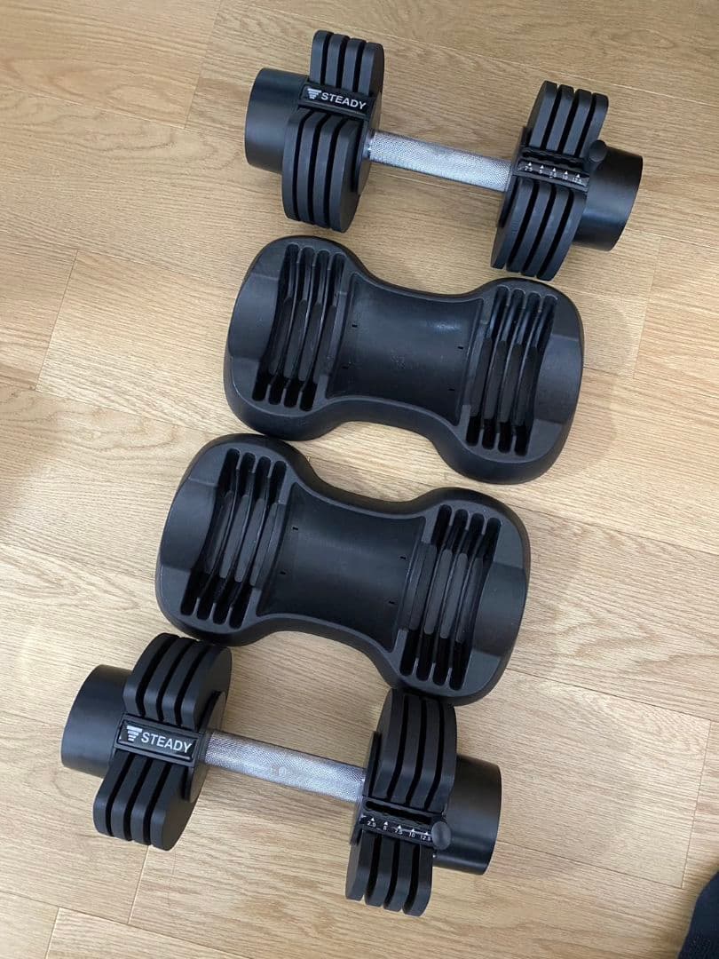 STEADY 可変式ダンベル（2.5〜12.5kg）②