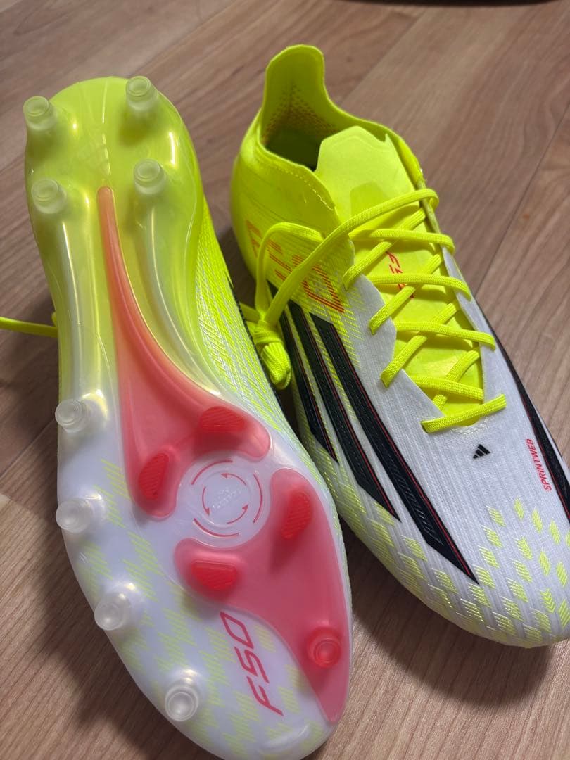 adidas F50 Elite AGサッカーシューズ ホワイト/イエロー