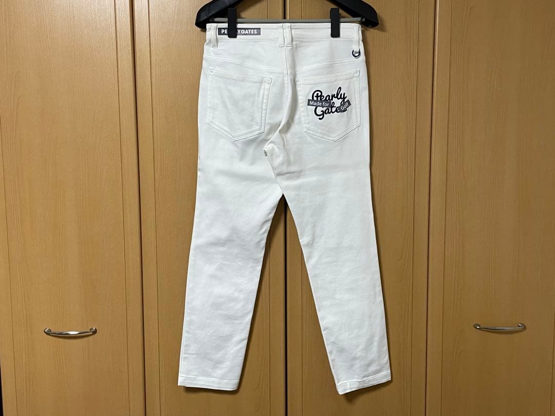パーリーゲイツ スリムフィット ストレッチパンツ ホワイト 4 M