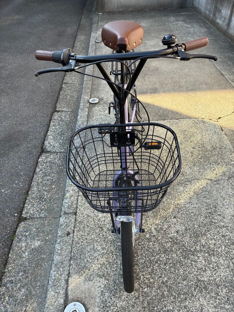 パープルシティサイクル 前部バスケット付き