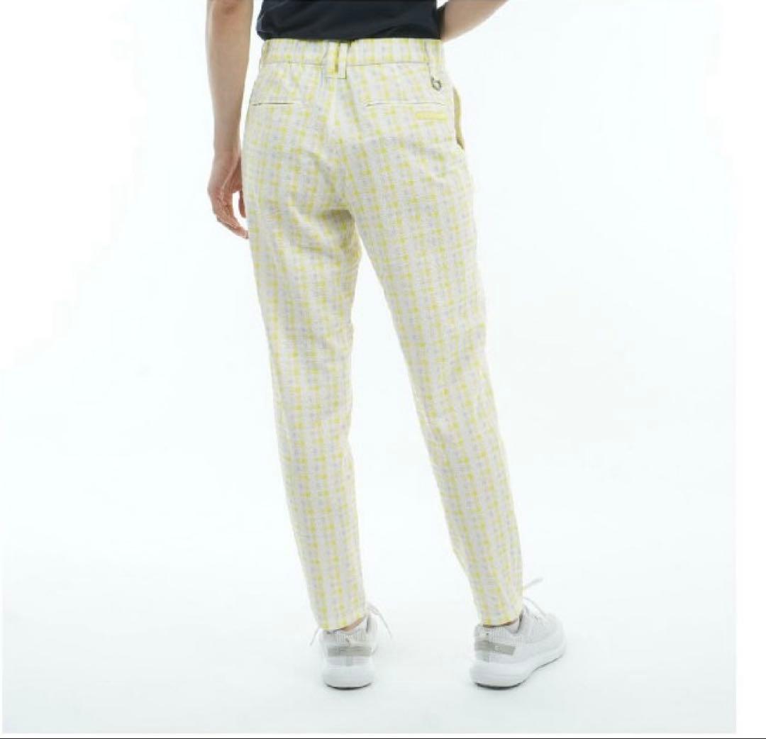 美品 PEARLY GATESストレッチ サッカーギンガムパンツ 25春夏