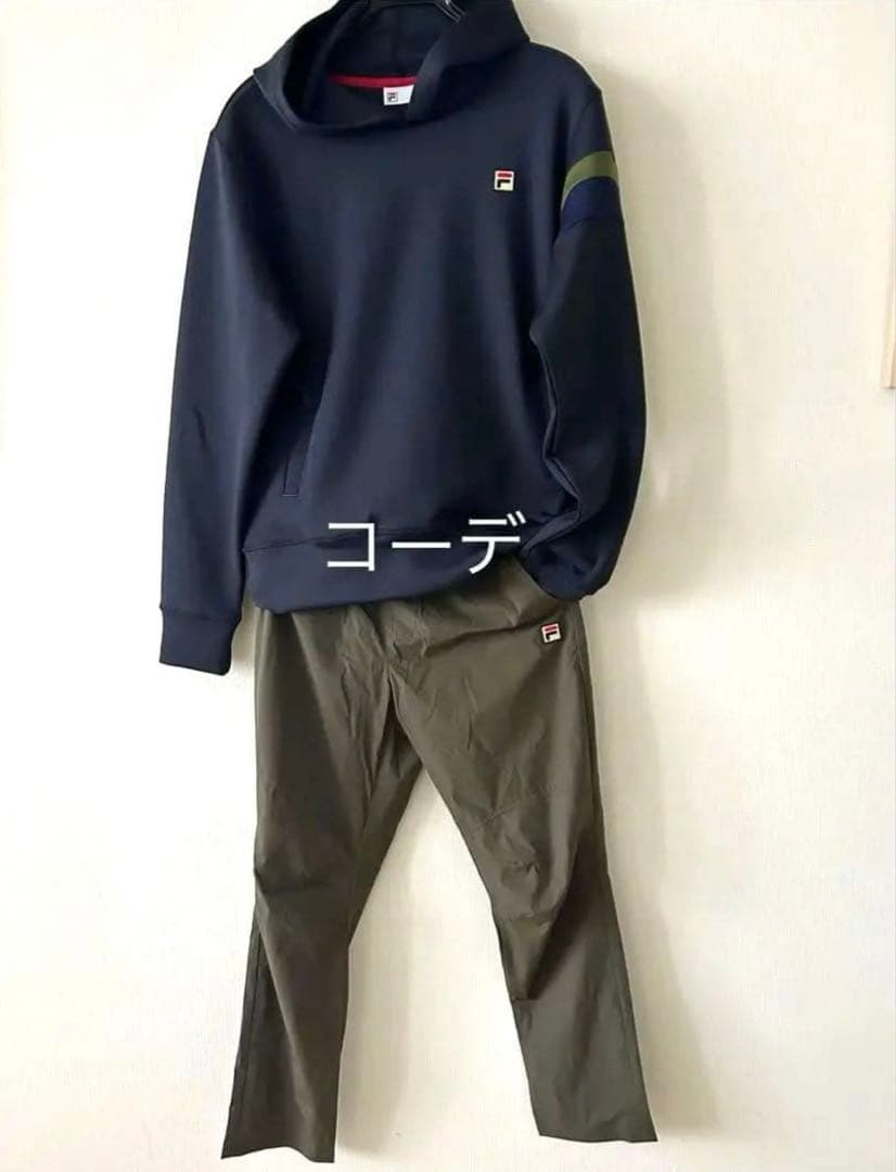 FILAテニス ロングパンツ メンズ Mカーキ