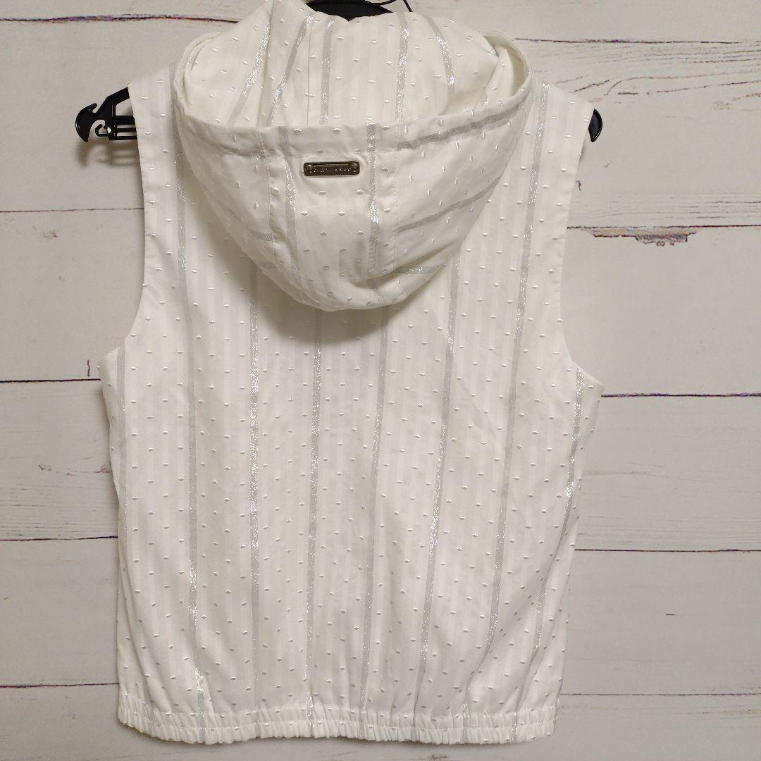 St ANDREWS フードベスト　シャイニーストライプドット　S