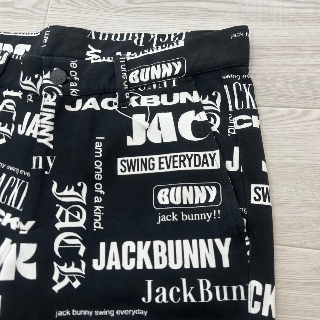 新品　ジャックバニー　パンツ　テーパード　春　総柄　ブラック　4