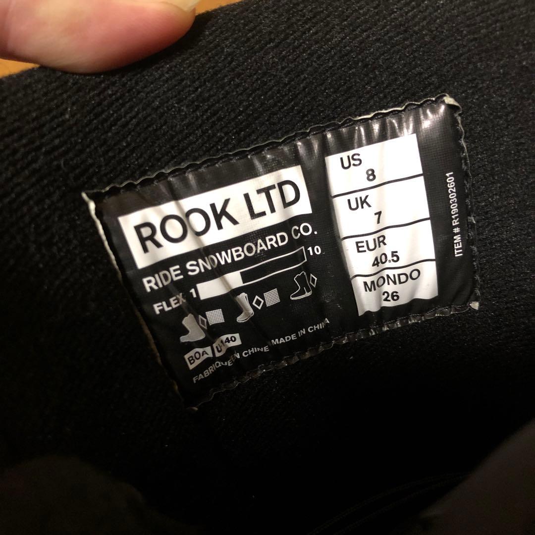 【美品】RIDE ROOK LTD 26cm BOA スノーボード ブーツ