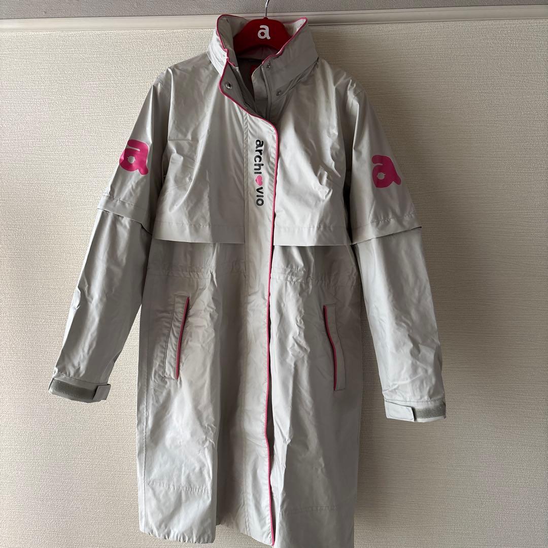 archivio フード付きレインコート グレー　36 美品