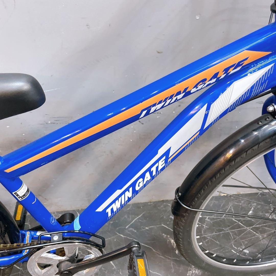 兵庫配送価格【933】《関西 引き取り》子供用自転車 TWIN GATE ブルー