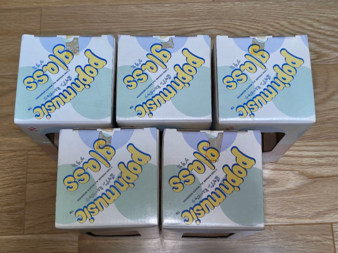 【未使用】ポップンミュージック／グラス コップ 5個セット