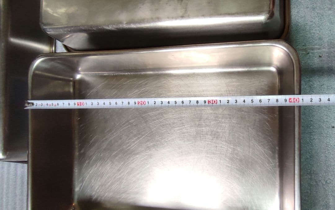 業務用　蓋付きステンレスバット8枚取 3個セット　縦　約41cm　横　約29cm