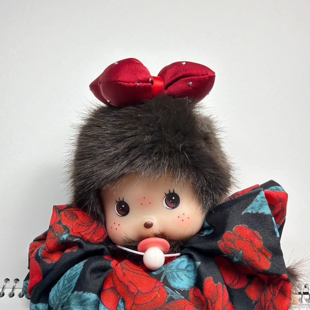 モンチッチ Walkerbaby ぬいぐるみ 花柄リボン