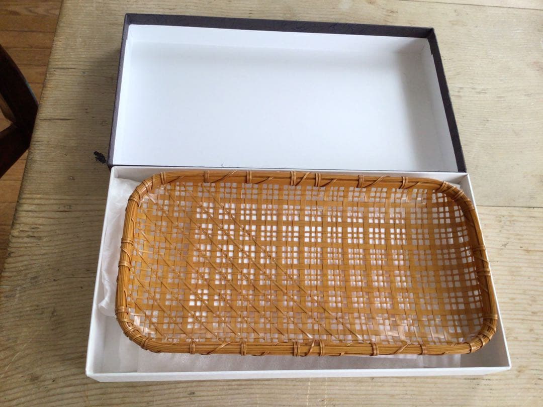 ⭕️⭕️【新品】竹工芸作家 榎本千冬 漆おしぼり入れ トレイ 三谷龍二⭕️⭕️