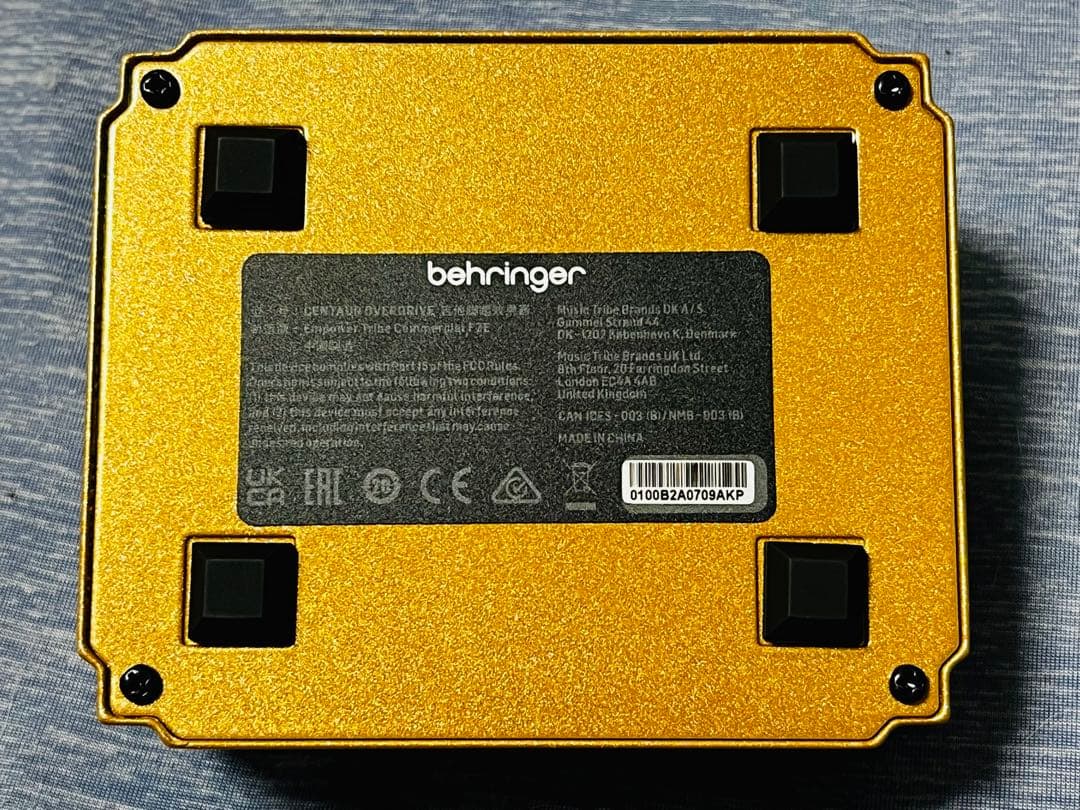 behringer CENTAUR OVERDRIVE 【初期型名称＆デザイン】