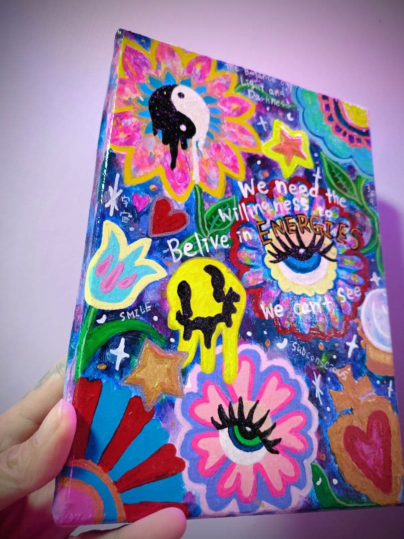 【一点物アート】Icono-Eye-再生-Message Flowers❁