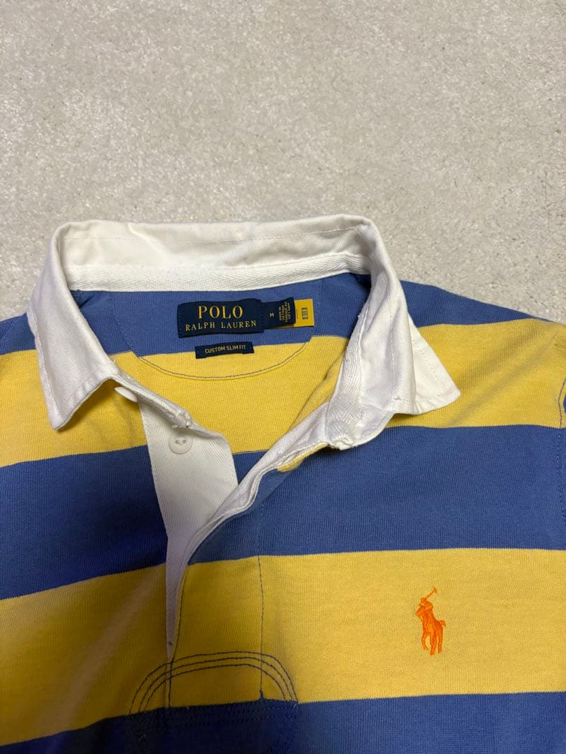 Polo Ralph Lauren 青黄色ストライプ ラガーシャツ