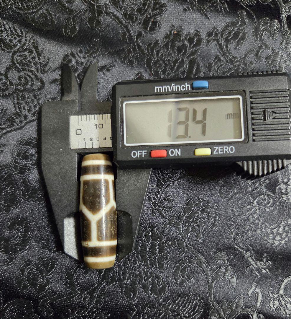 097　天珠　正統派　上質　亀甲長壽天珠　dzibeads　！