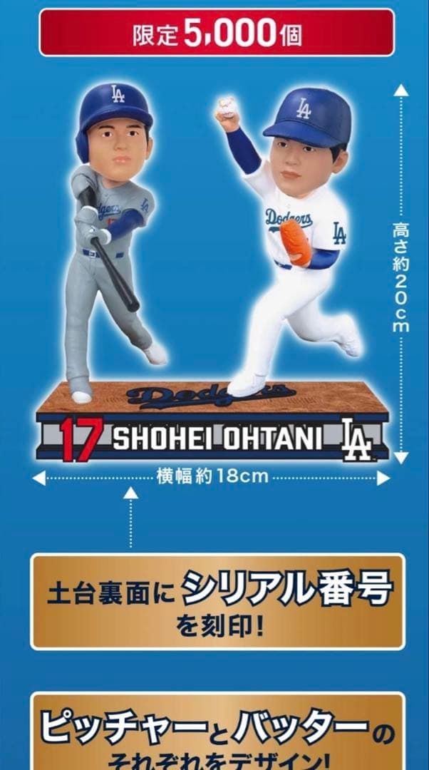 大谷翔平 二刀流ボブルヘッド 限定5000個　シリアルナンバー入り