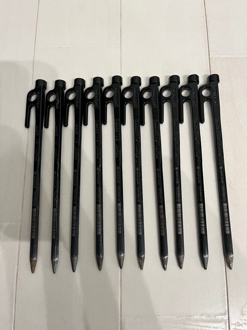 スノーピーク　ペグ　ハンマーセット　収納ケース付き　ペグは中古　１回使用