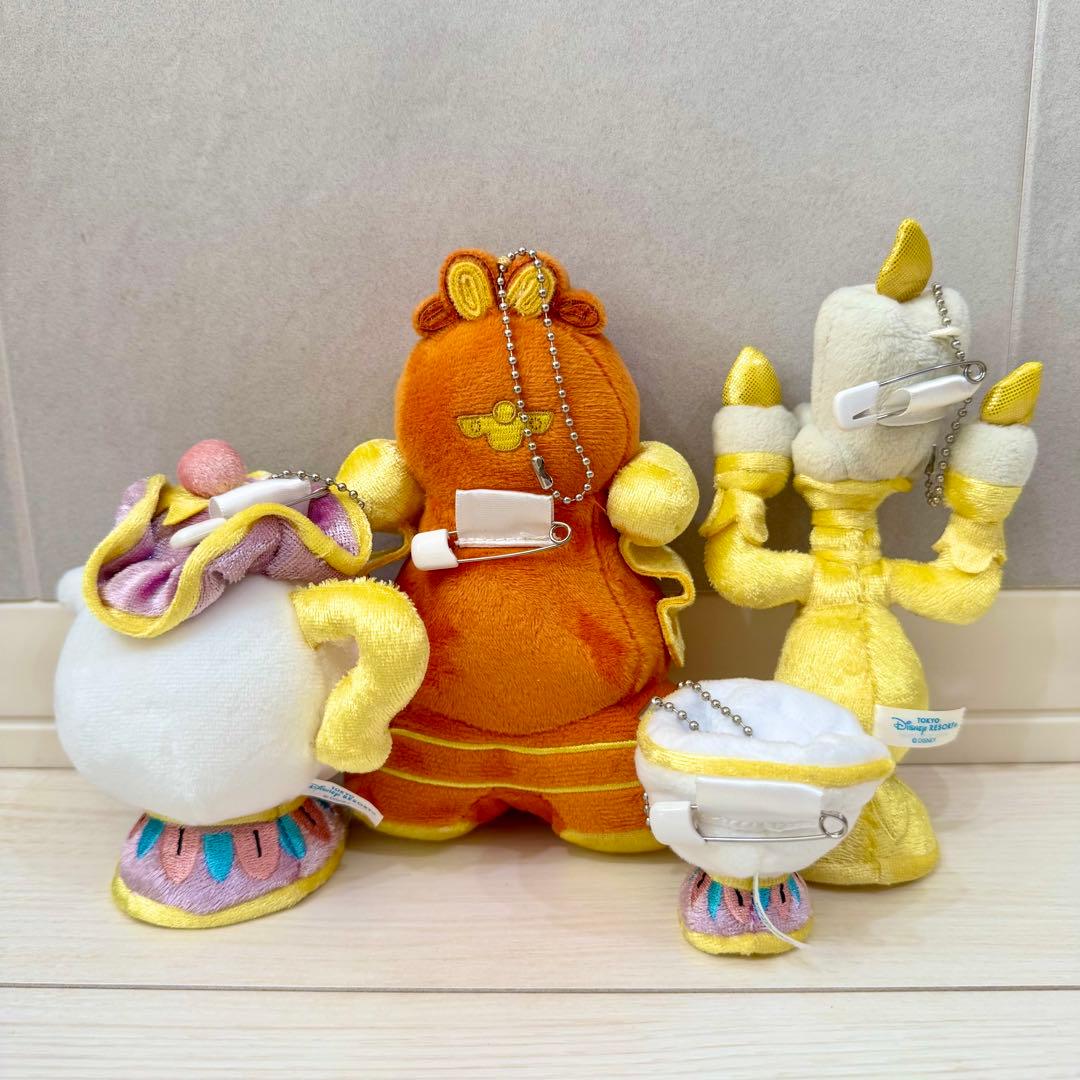 美女と野獣 ルミエール コグスワース ポット夫人 チップ ぬいぐるみバッジ