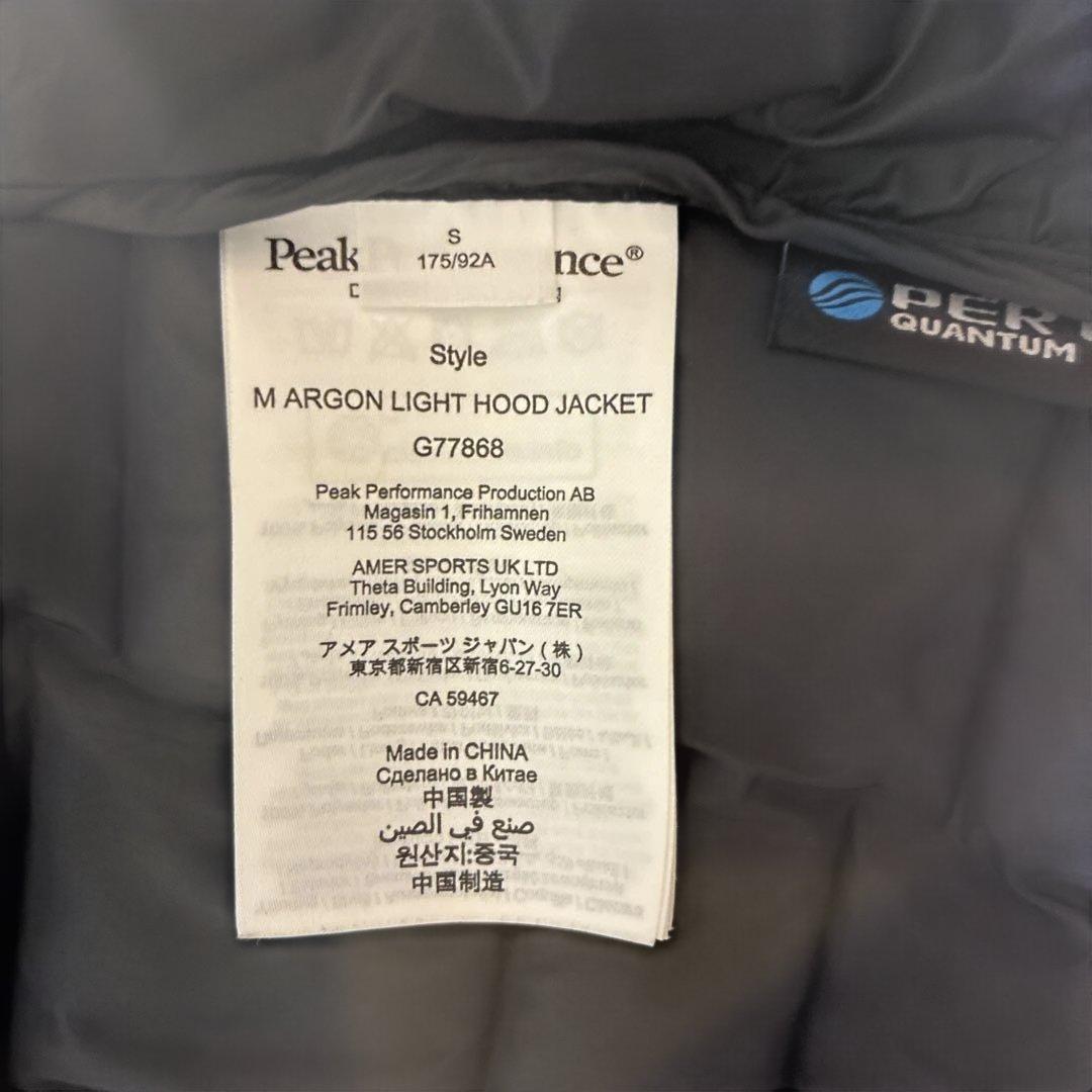 Peak Performance ダウン　海外サイズS