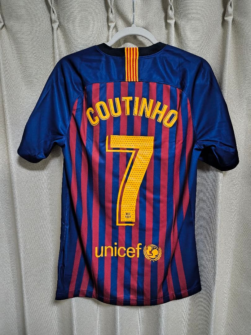 り*う様 FCバルセロナ コウチーニョ 7番 ユニフォーム 2018-19 Sサ