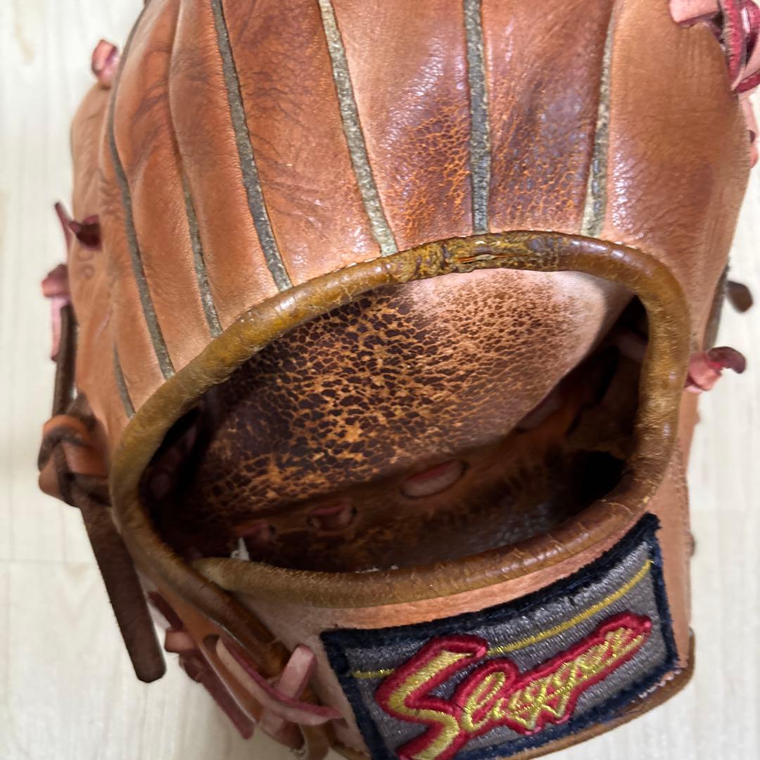 Slogger ブラウン レザーグローブ 右投げ用トレーニンググローブ