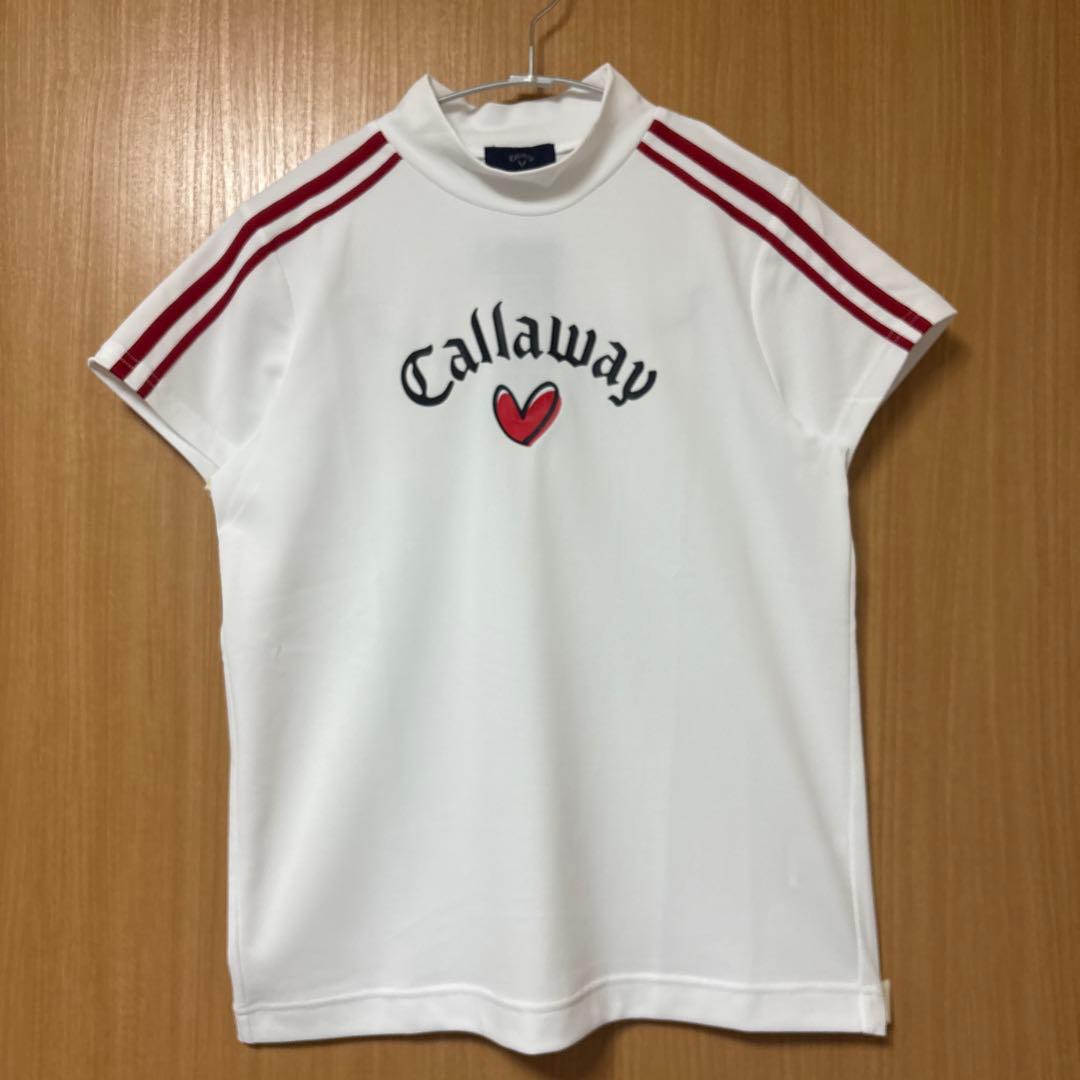 新品未使用LoveCallawayモックネック半袖シャツL白ラブキャロウェイ