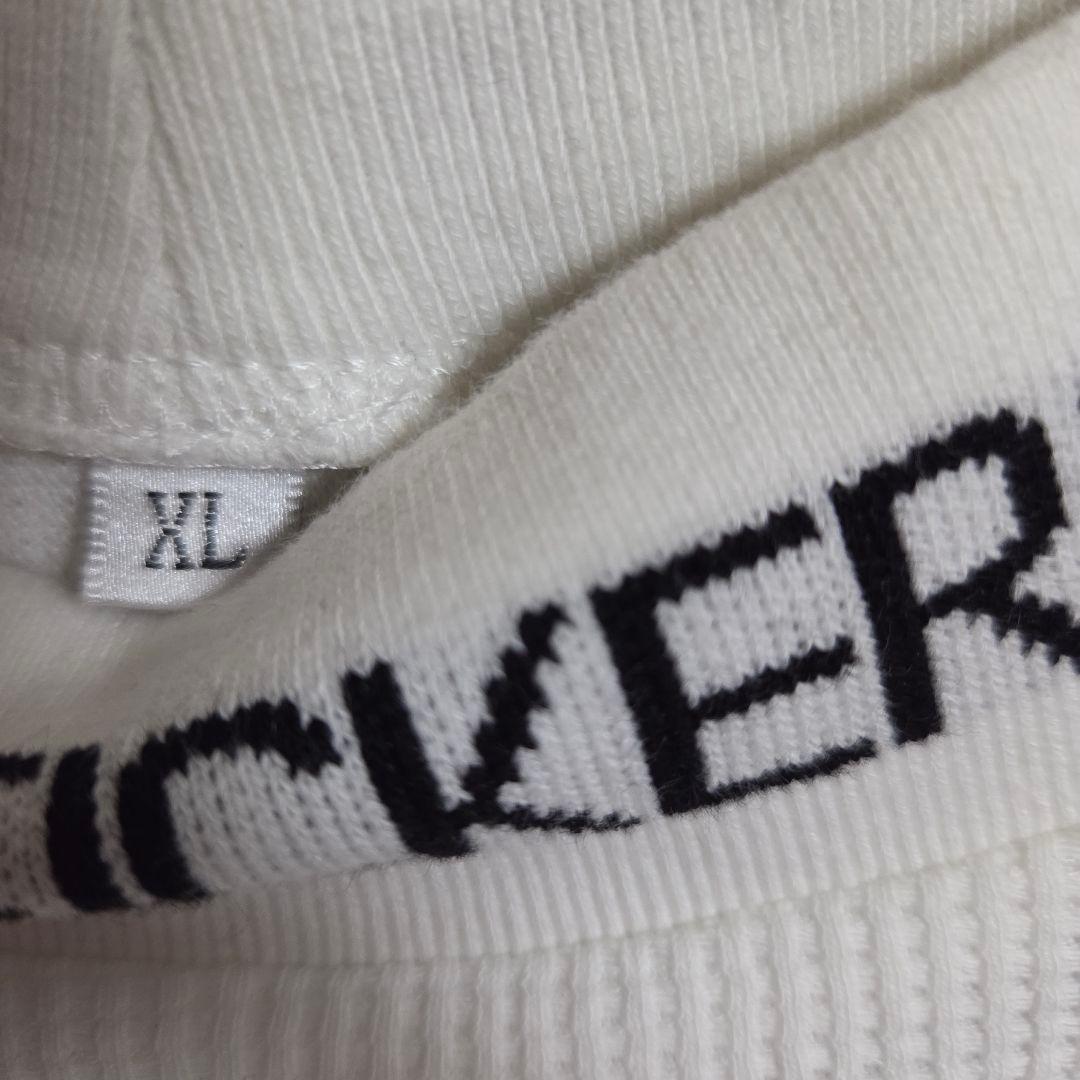 golfickers ワッフルモックネックシャツ　ホワイト　XL