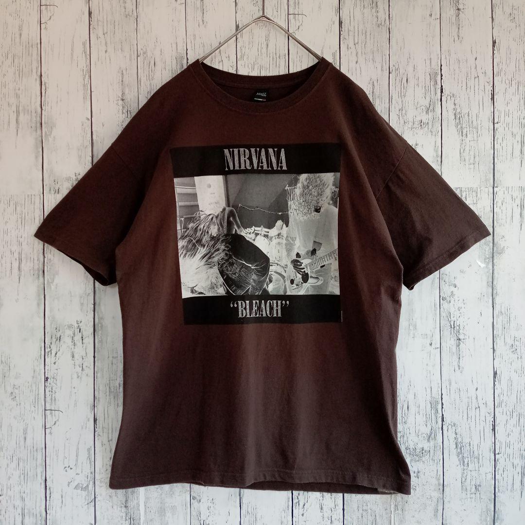ニルヴァーナ★Tシャツ XL相当 ブラウン ヴィンテージ カートコバーン