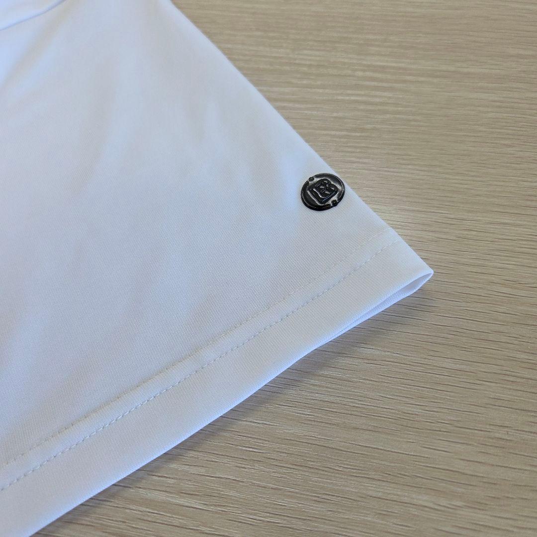 BRIEFING GOLFBACK LOGO LINE モックネック