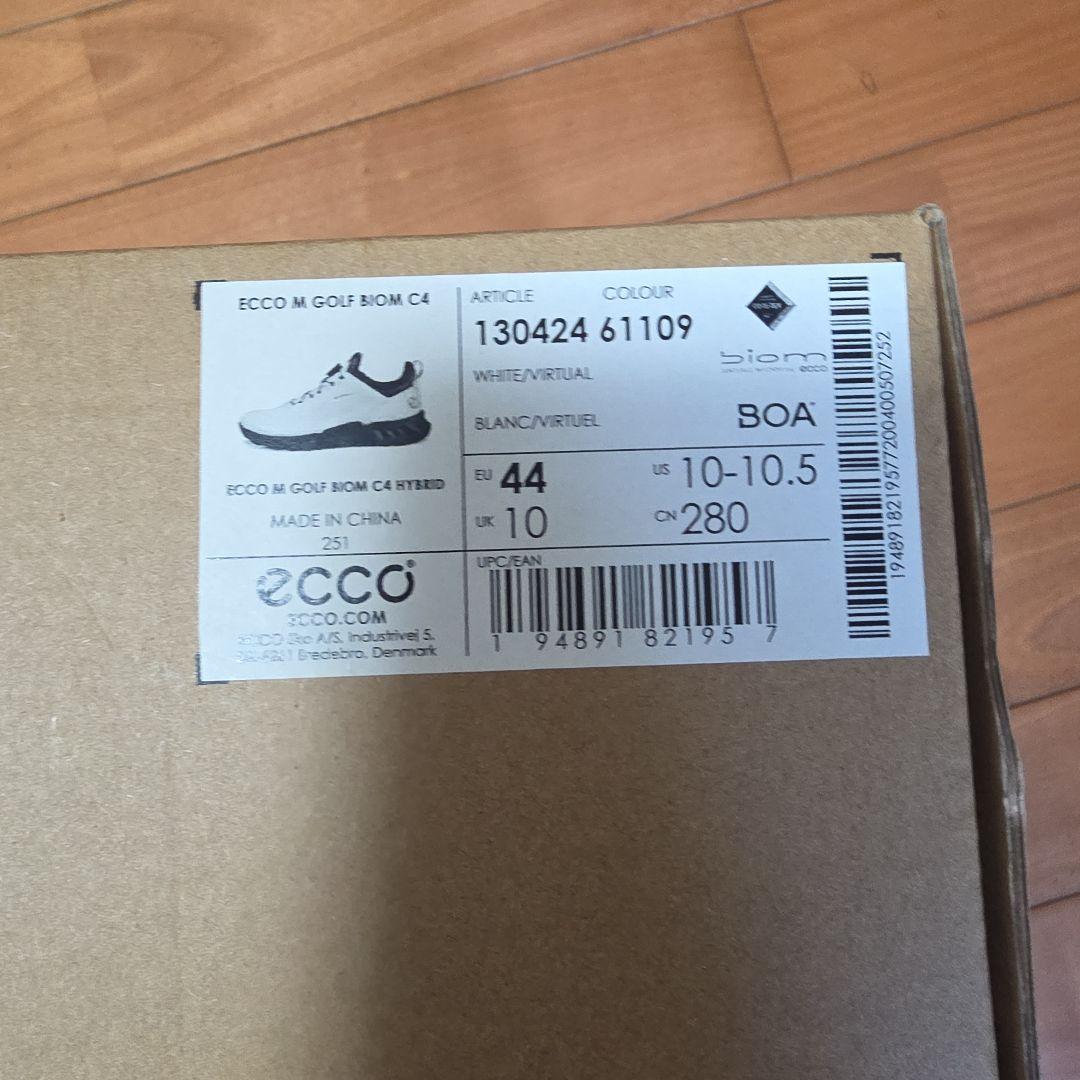 ECCO スパイクレス ゴルフシューズ バイオム Cー4 ボア ホワイトブルー