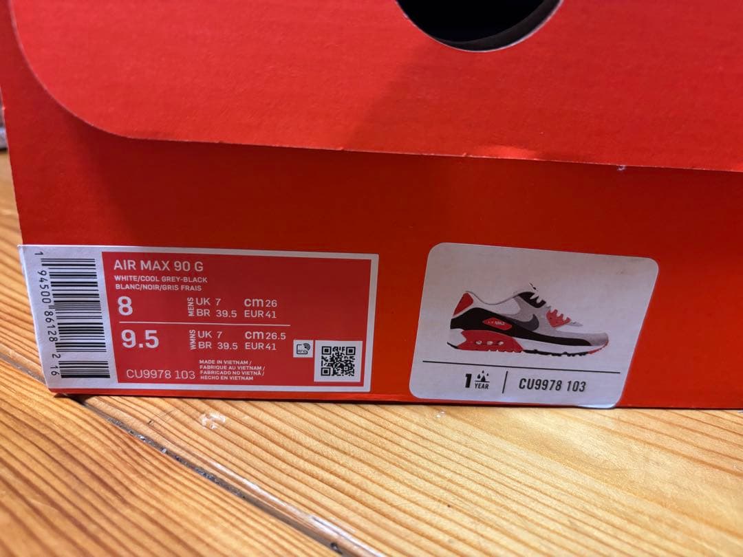 【新品・未使用】　NIKE AIR MAX 90 G ナイキ マックス　26