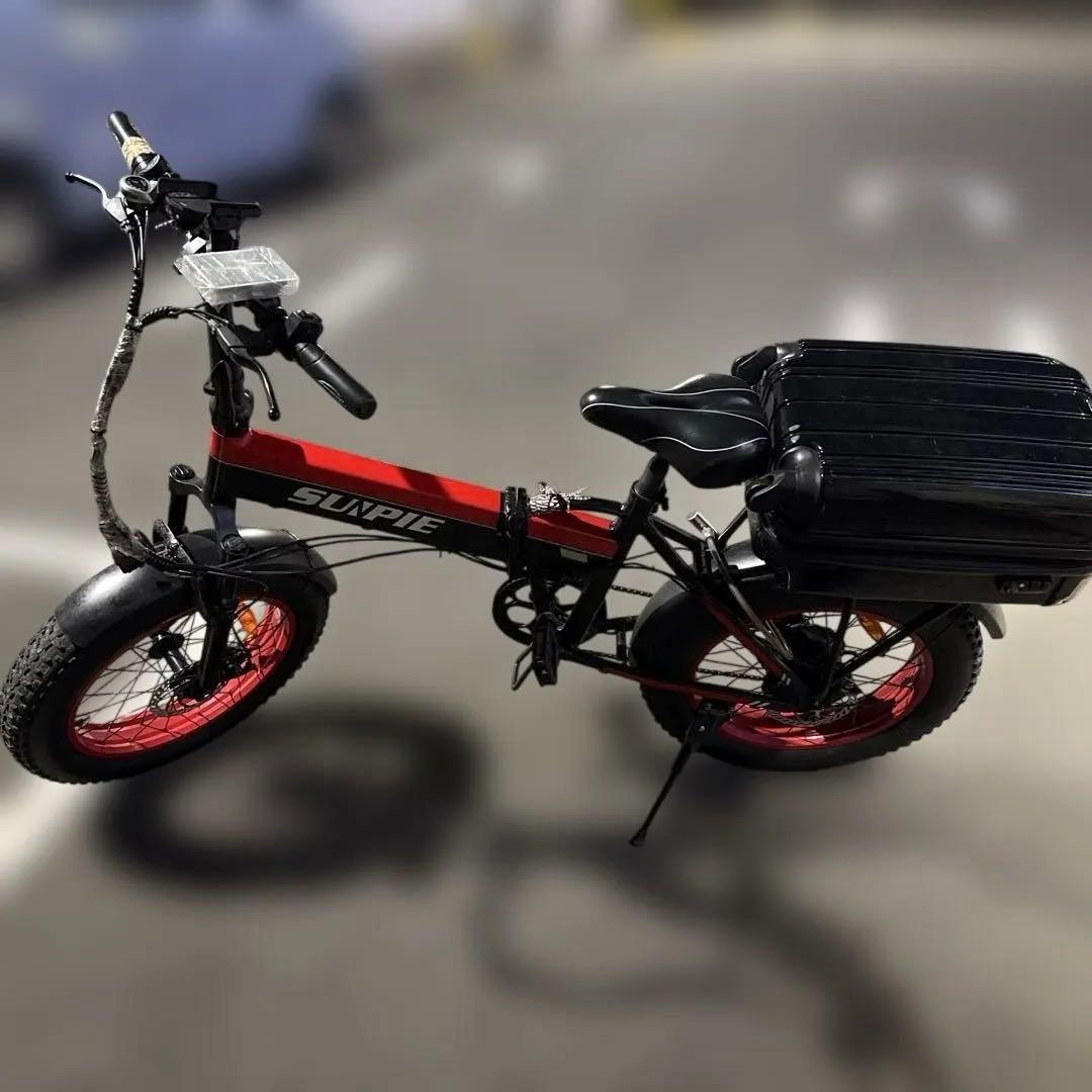 SUIPIE 電動アシスト自転車 赤/黒