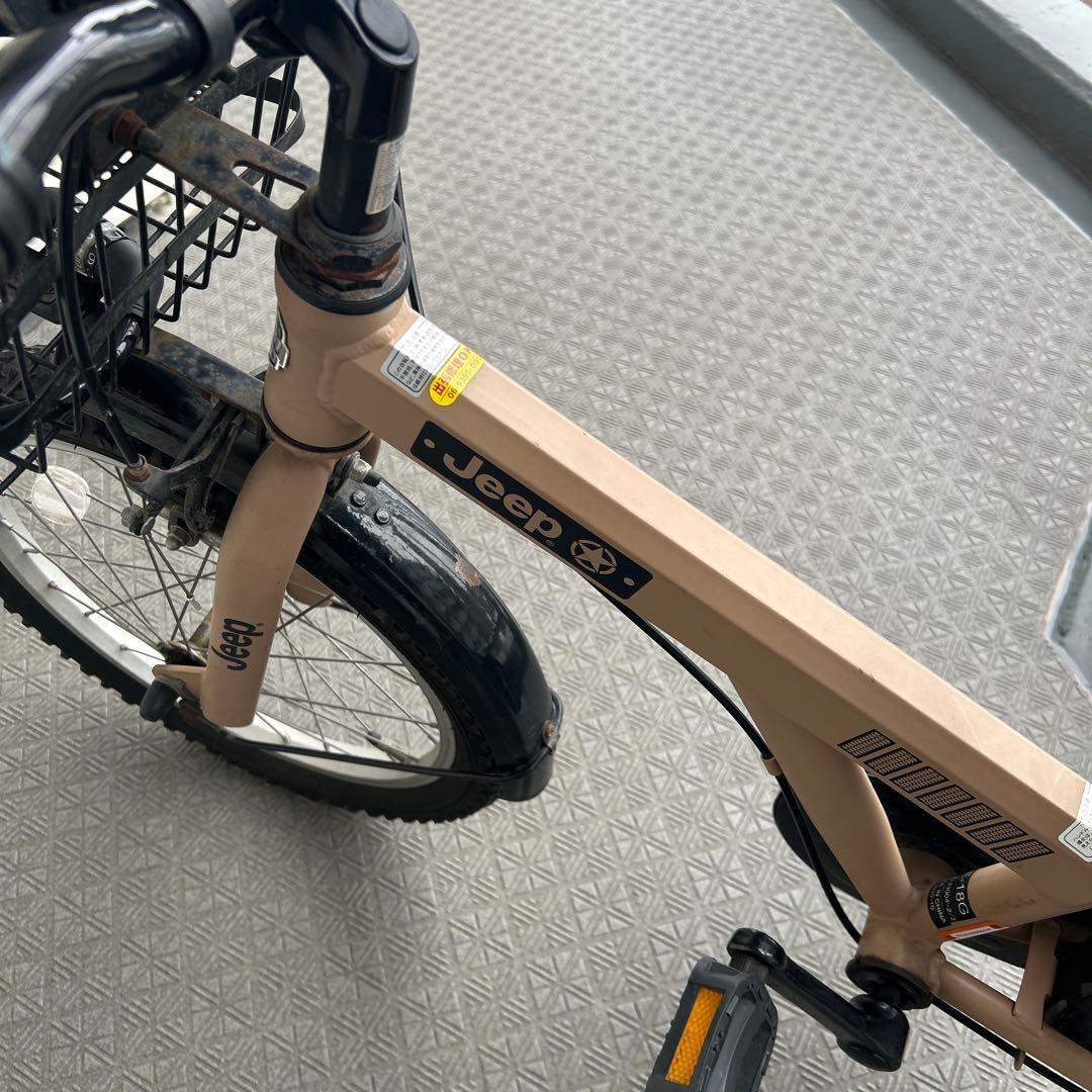 Skateboards様 Jeep 子供用自転車 18インチ ベージュ ジープ