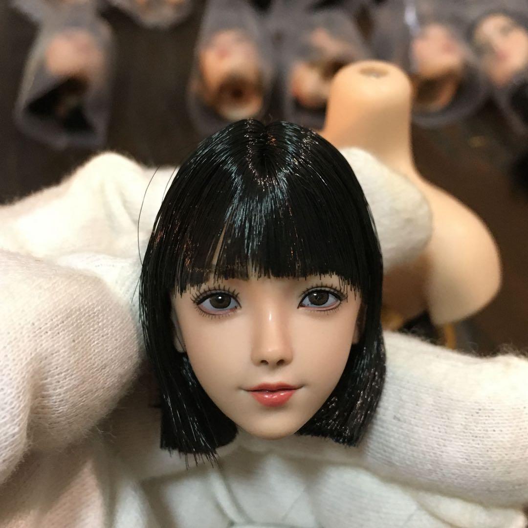 B34 1/6 フィギュア ヘッド　女性ヘッド　植毛 希少品 12インチドール