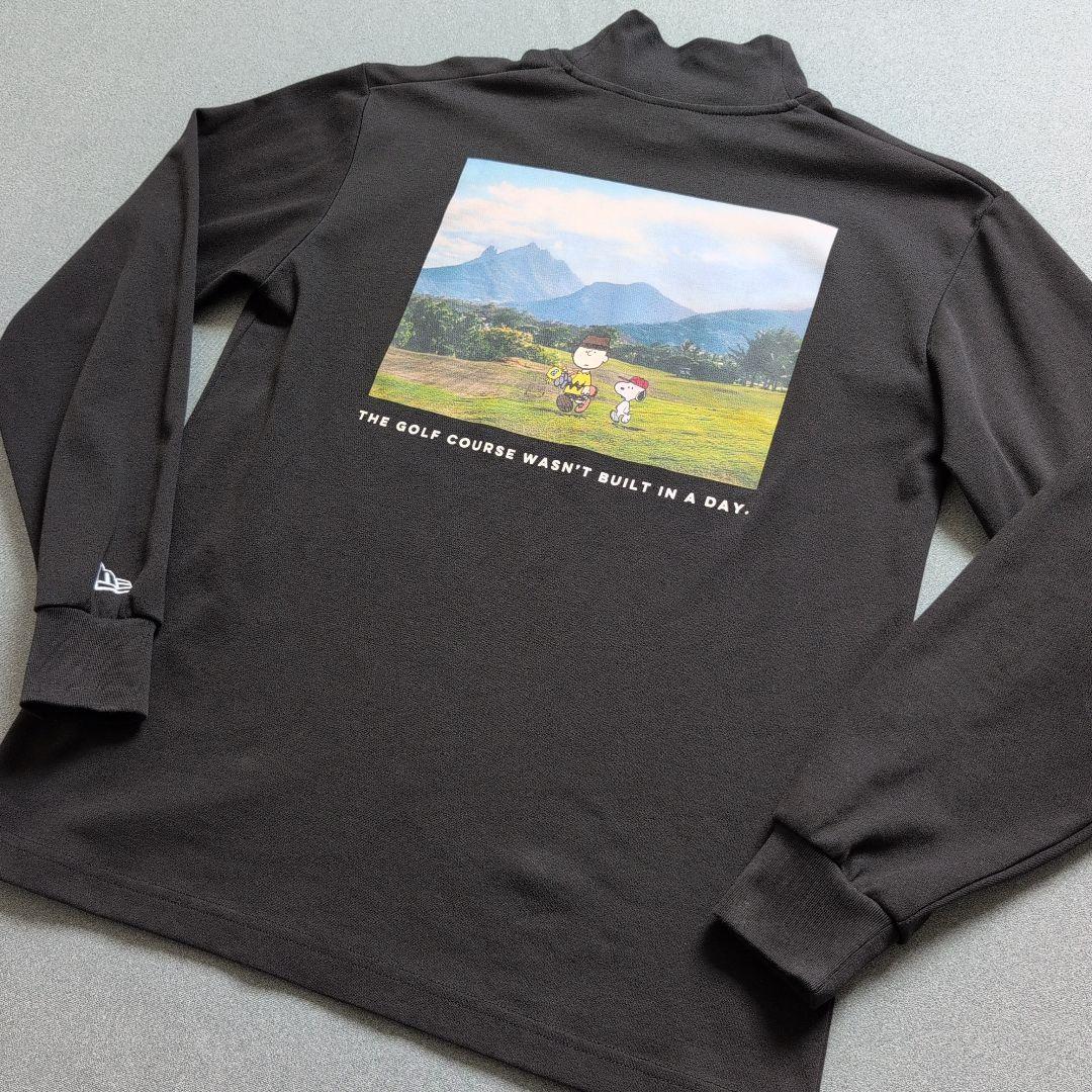 【極美品】ニューエラゴルフ　ピーナッツコラボ　モックネック長袖　黒　M