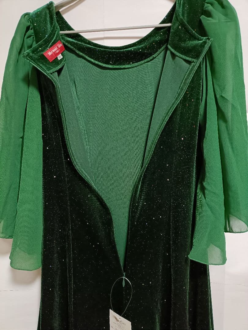 ☆新品未使用☆MMJ　フラドレス　XS-Sサイズ　ベロア　ラメ入　カラードレス