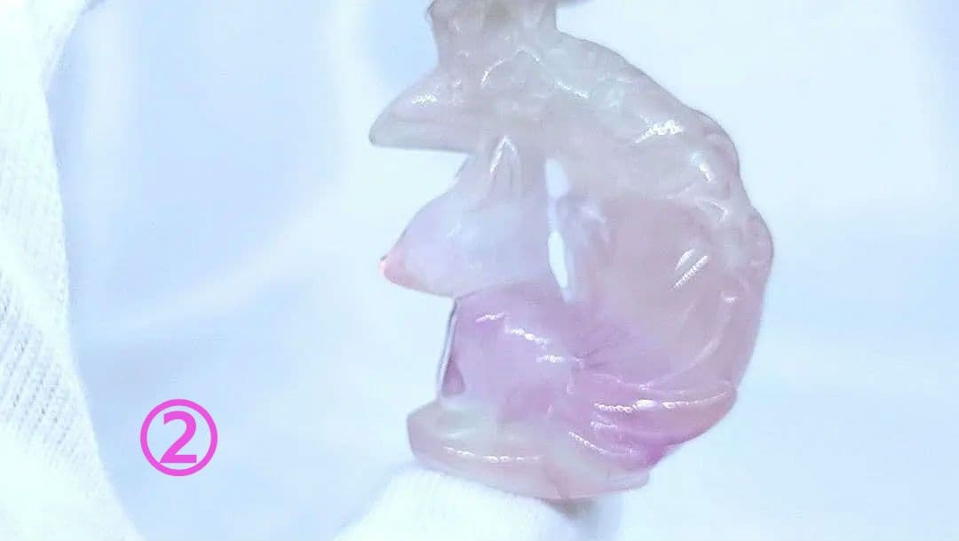 キャンディ フローライト　狐　九尾　月　カービング　三点セット　バラ売り可