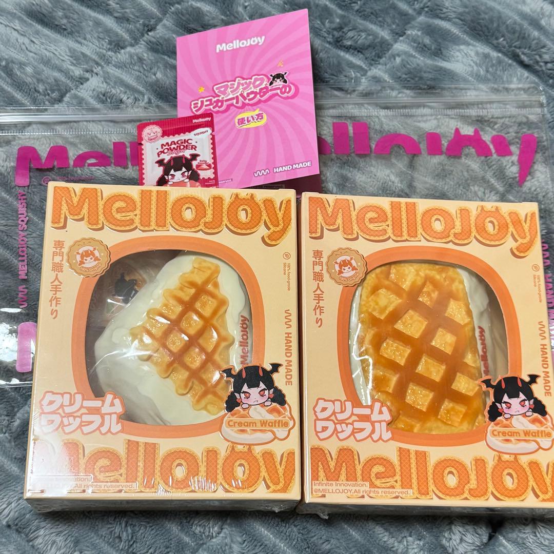 【新パケ】Mellojoy スクイーズ ワッフル 三角+スクエア セット