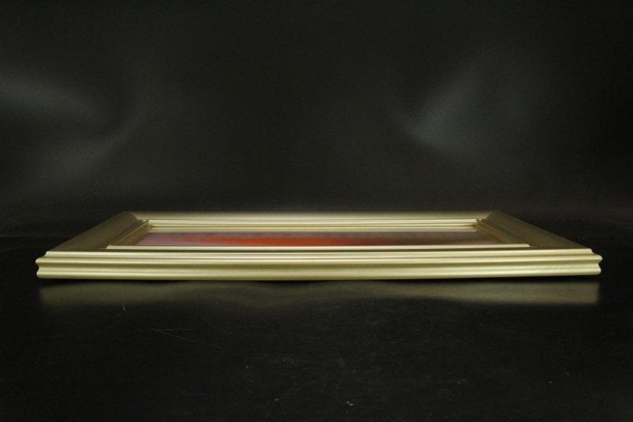 徳田春邦 作 赤富 57cmx27.5cm 真筆保証(ZE704)