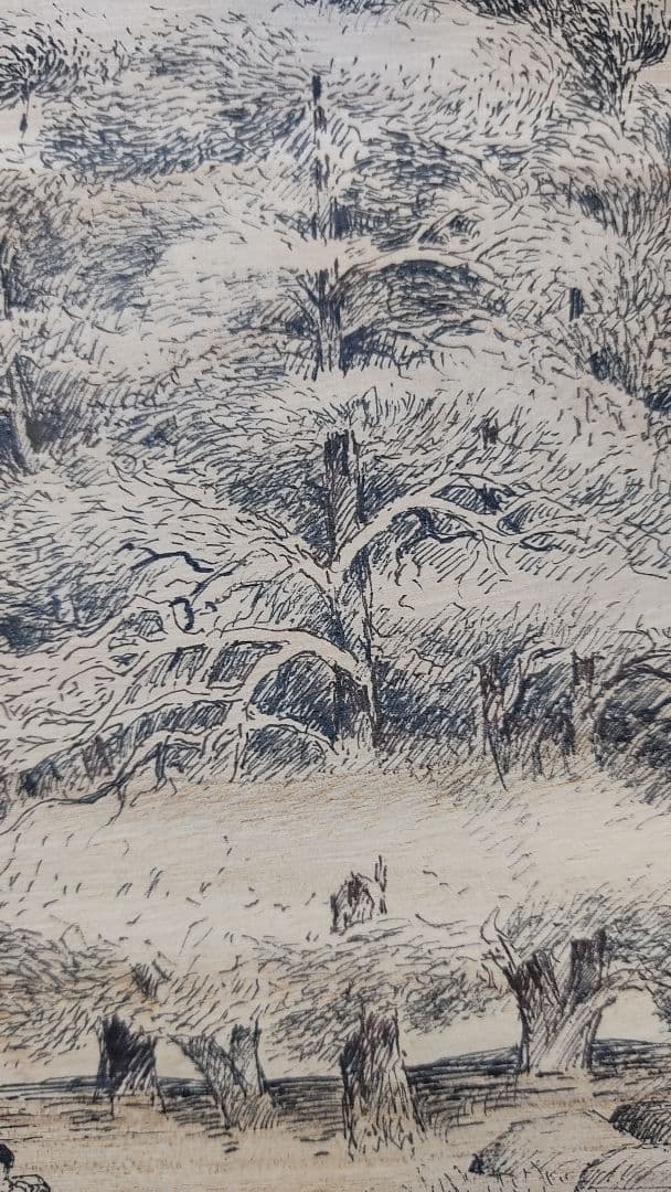 ペン画/板