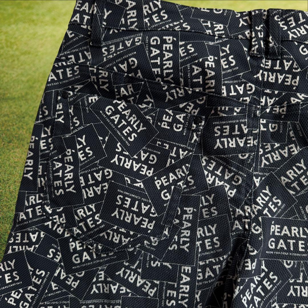 美品　パーリーゲイツ　ハーフパンツ　短パン　紺　ネイビー　総柄　6 XL